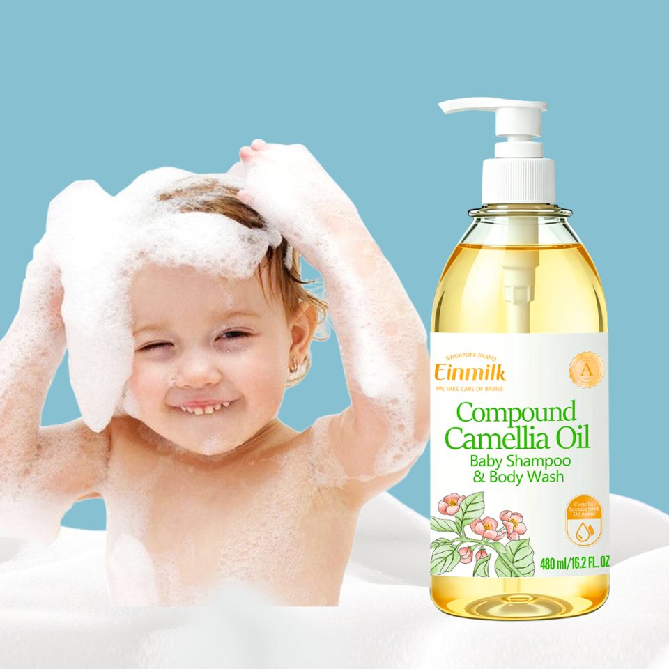 Einmilk Baby Wash & Shampoo Camellia Oil 480ml