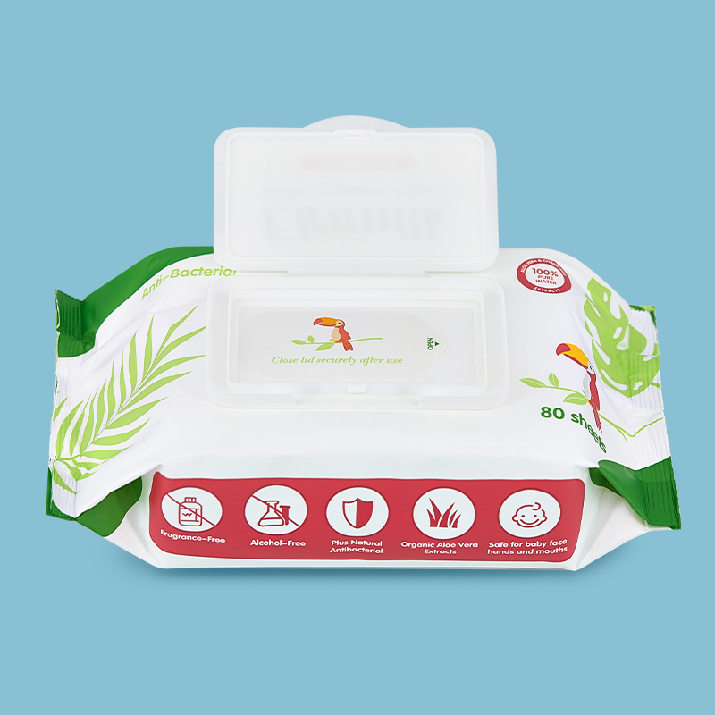 Einmilk Organic Baby Wet Wipes with Cap – 80 Sheets × 8 Packs