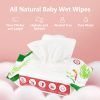 Einmilk Organic Baby Wet Wipes with Cap – 80 Sheets × 8 Packs