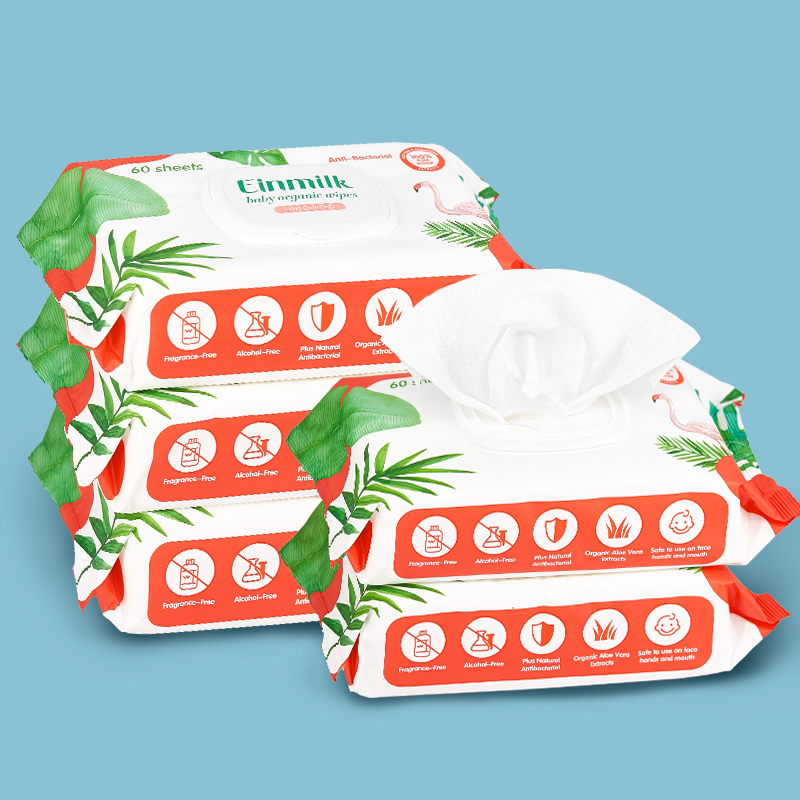 60gsm Baby Wet Wipes with Cap – 60 Sheets