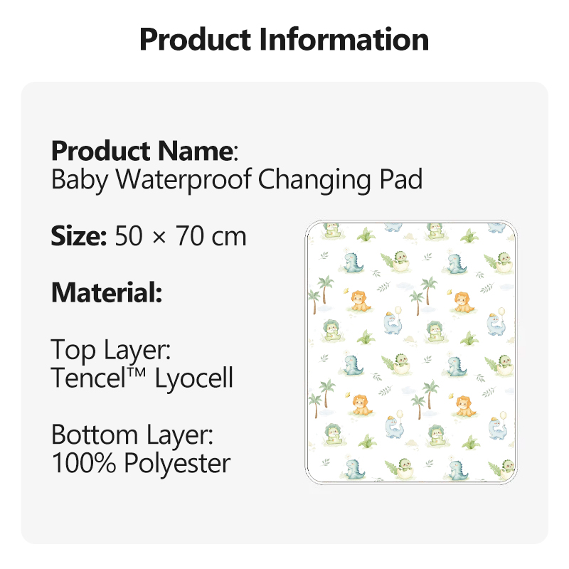 Tencel waterproof baby changing mat detail 12