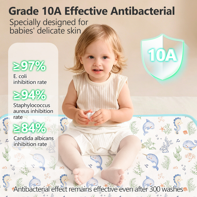 Tencel waterproof baby changing mat detail 8
