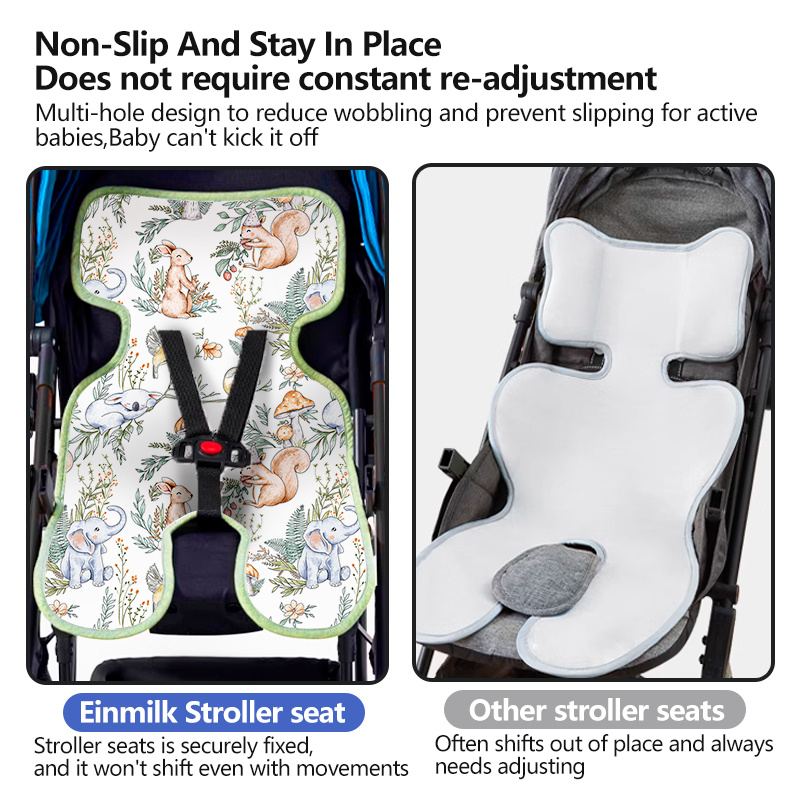 Ice silk baby stroller mat