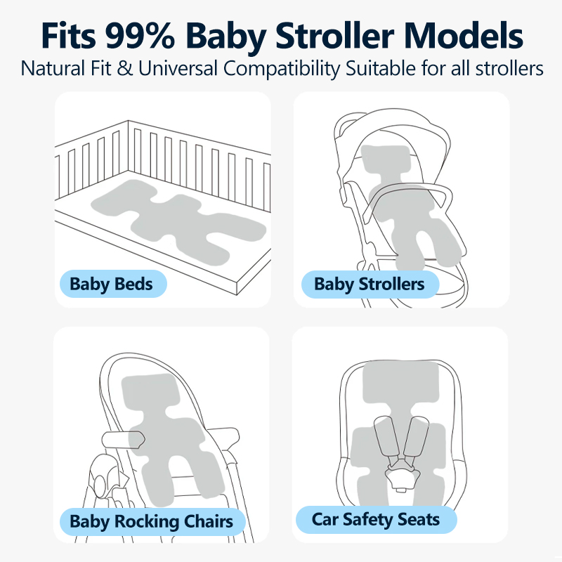 Latex stroller mat features