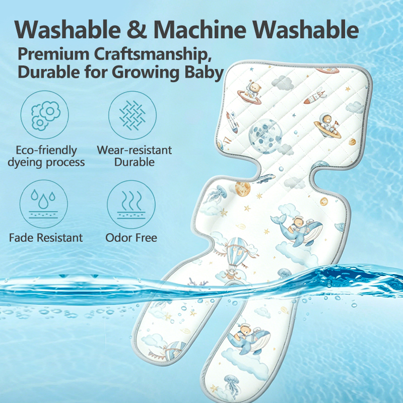 Anti-slip baby stroller cushion