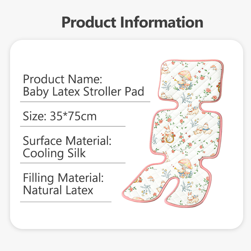 Breathable latex stroller liner