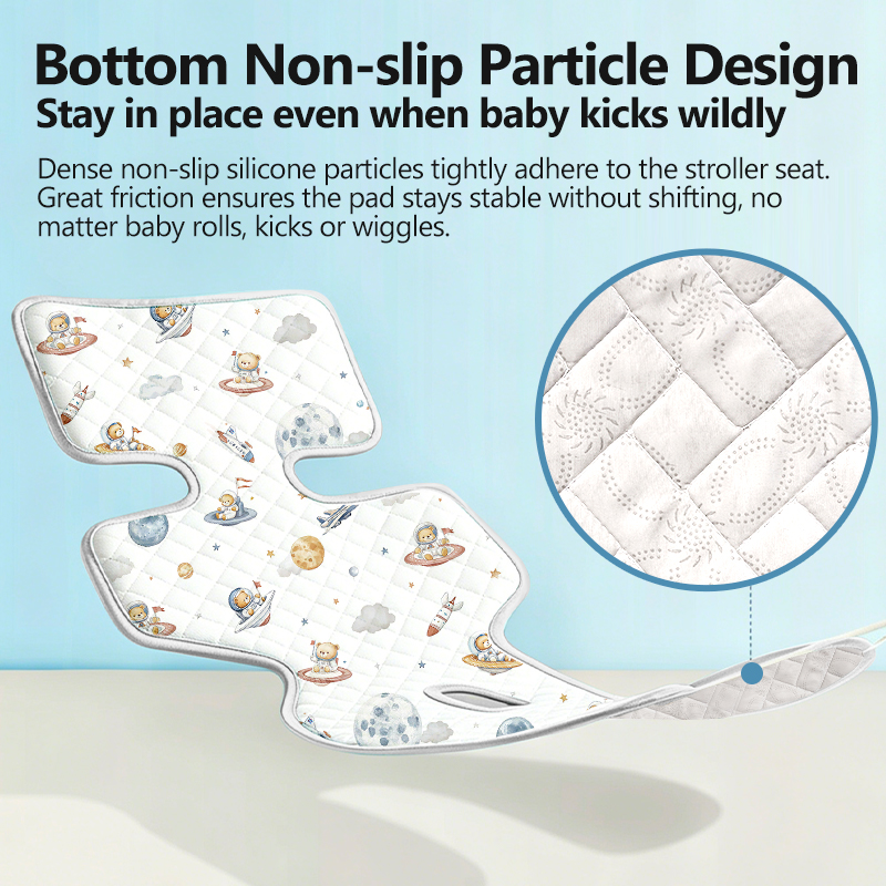 Anti-slip stroller mat construction